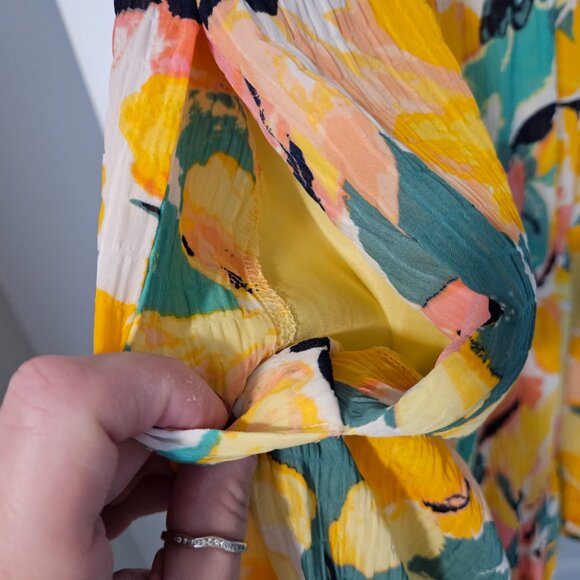 Loft Lined Flower print dress - Picture 5 of 5